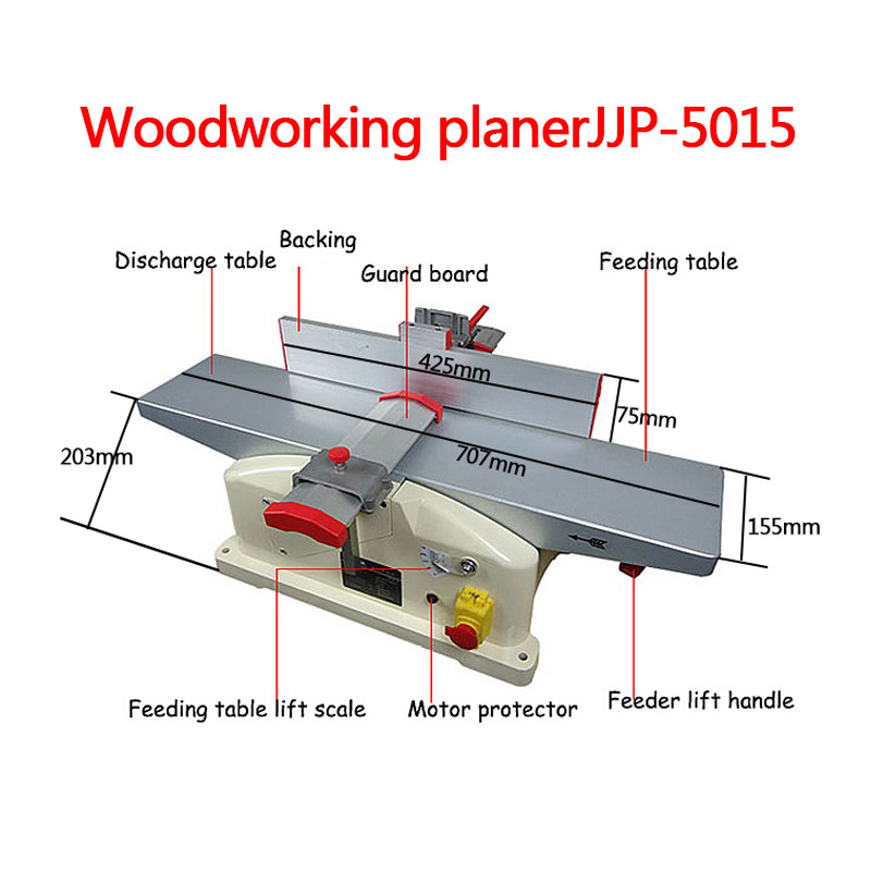 Woodworking Jointer - Aluminum Countertops, Big Power Light Household