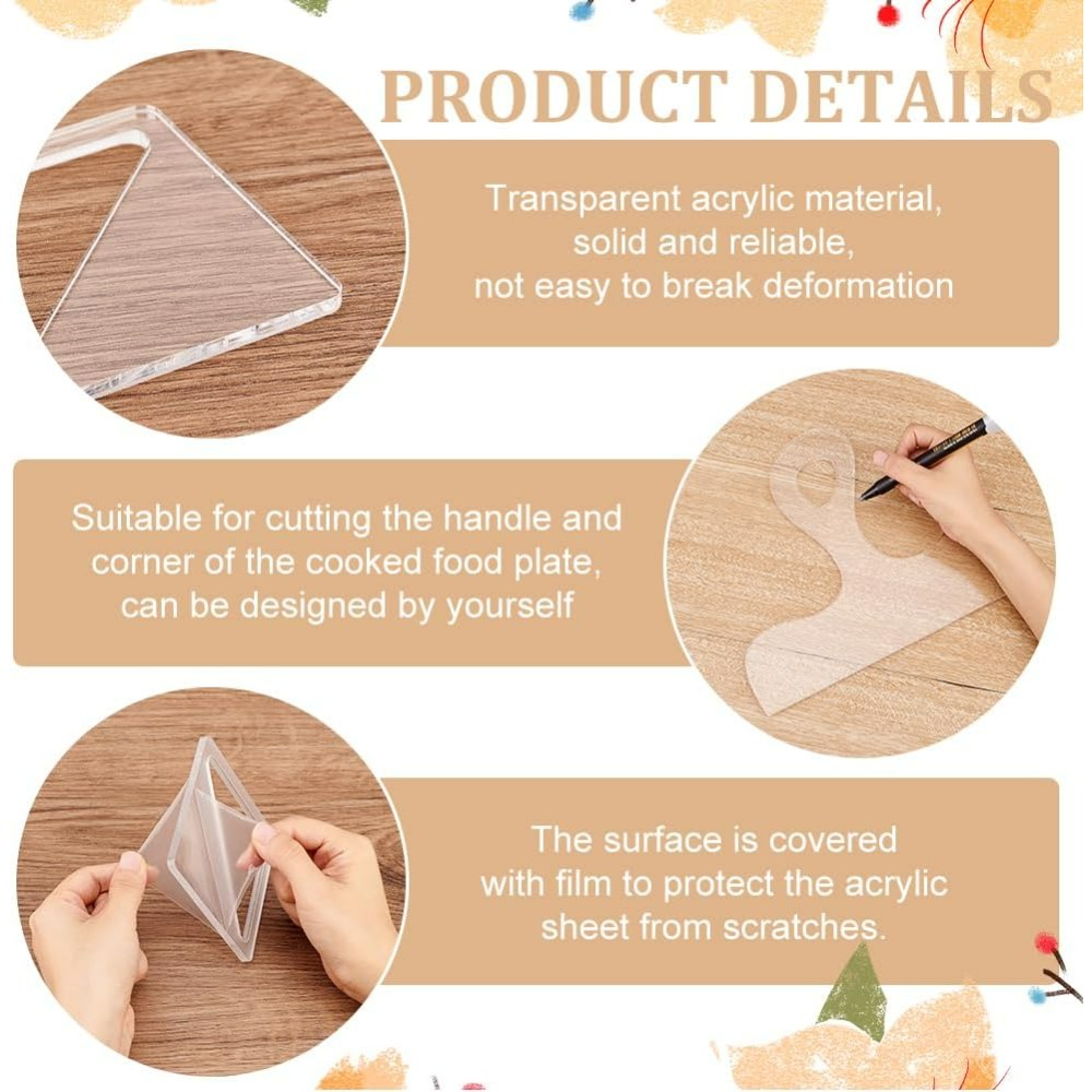 7Pcs Charcuterie Template Acry - Woodworking Essentials 评论和价格