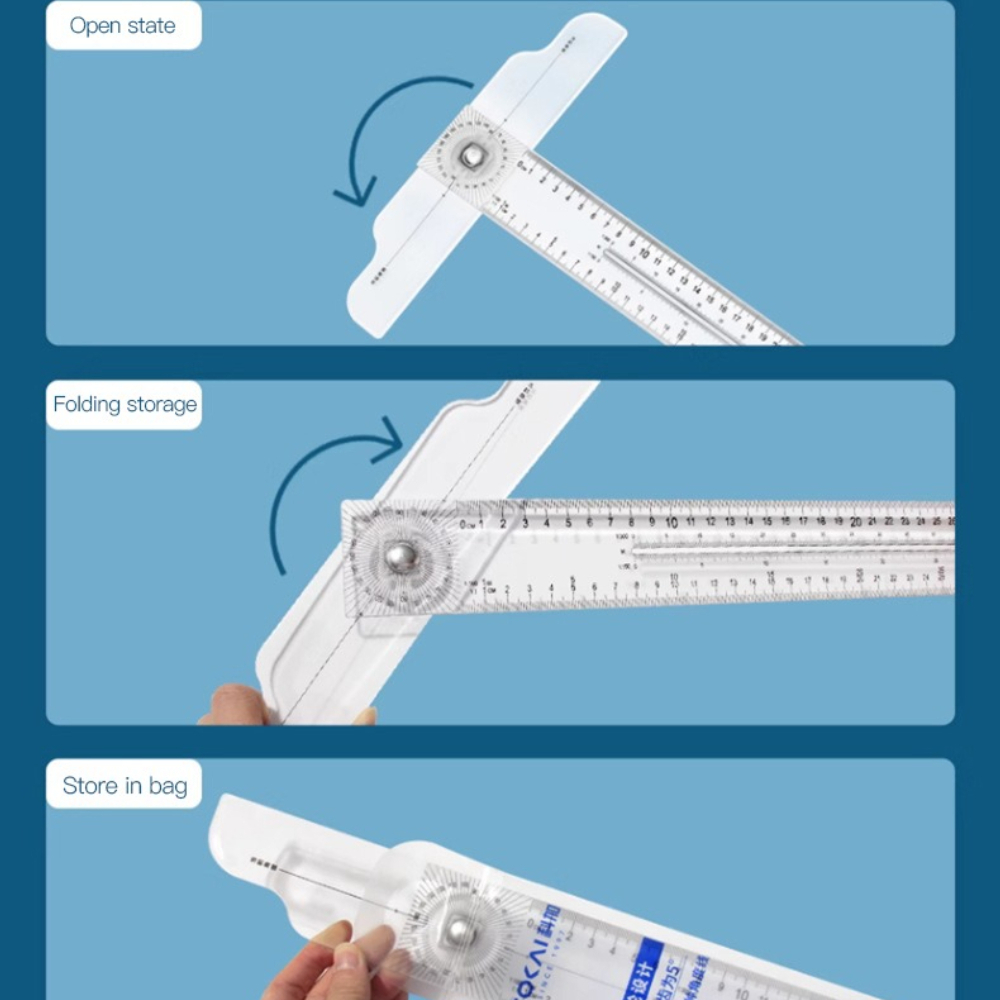 Dual-Sided T Square Ruler Clea - Woodworking Essentials 评论和价格