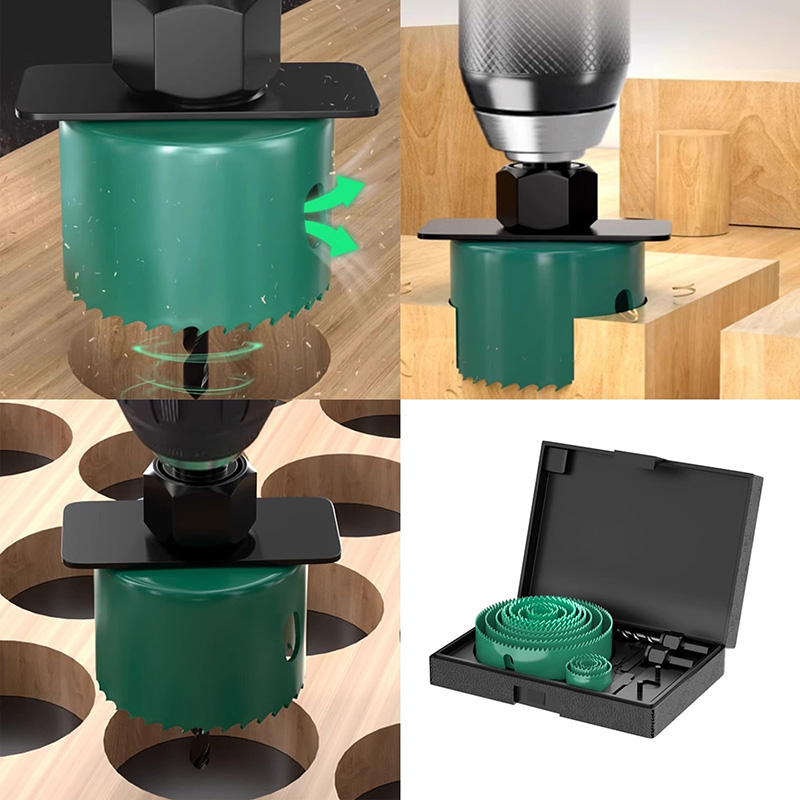 19/8/5PCS 19-127mm Hole Saw Cu - Woodworking Essentials 评论和价格