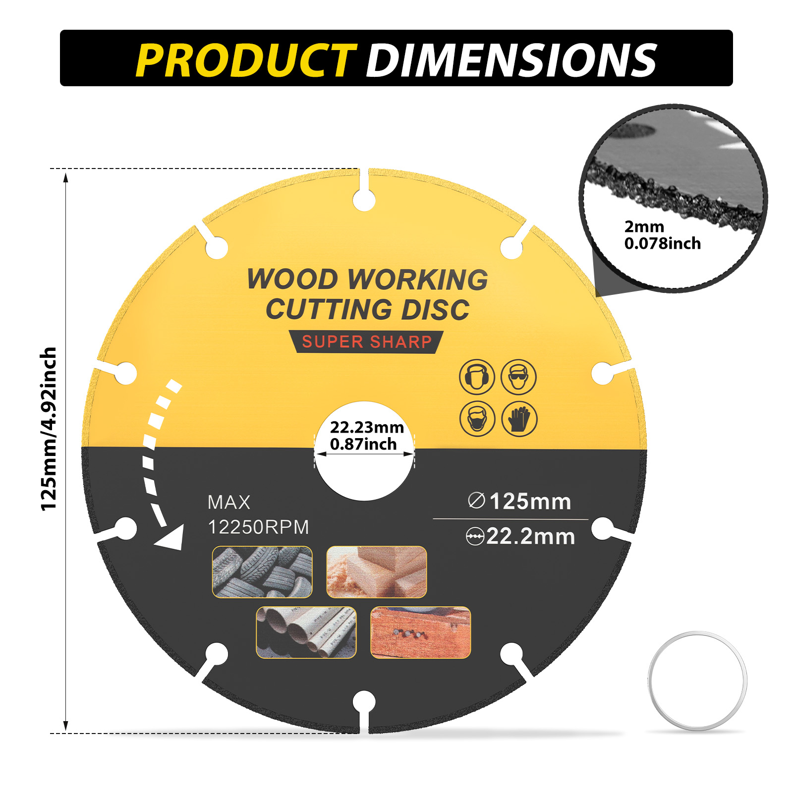 5 inch Saw Disc Multitool Wood - Woodworking Edge Corner Planer 评论和价格
