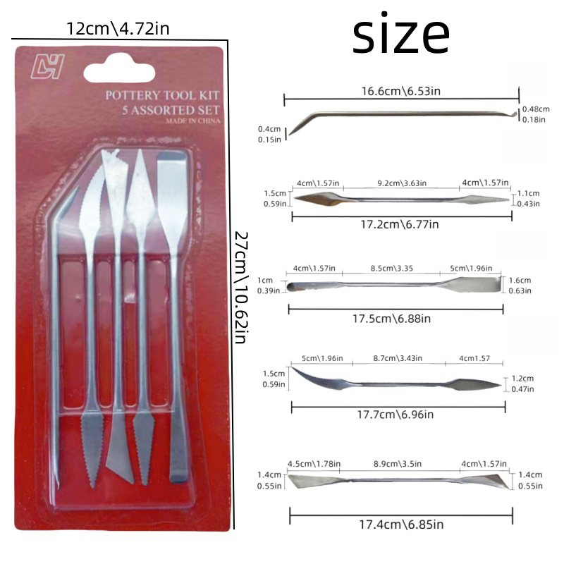 5-Piece Set of Stainless Steel - Card Scraper Steel 评论和价格