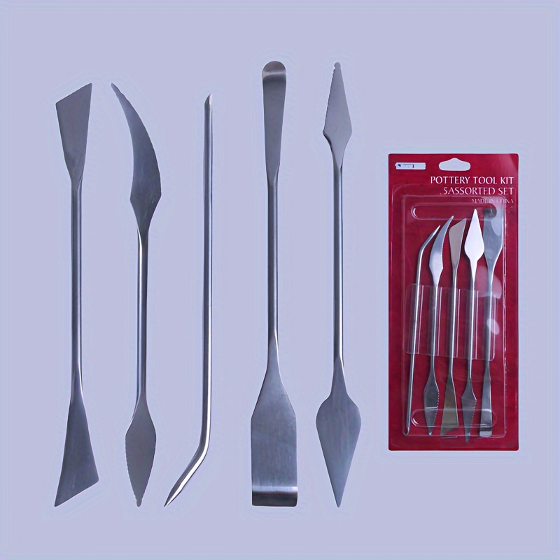 5-Piece Set of Stainless Steel - Card Scraper Steel 评论和价格
