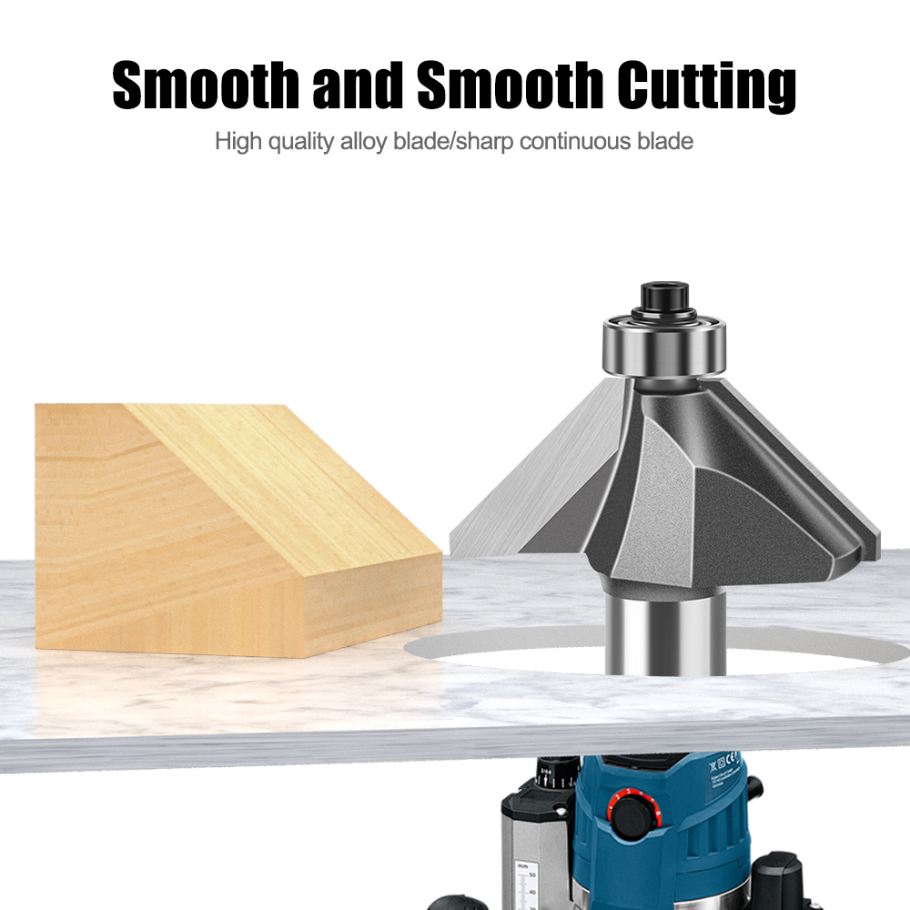 6mm 12mm Shank 45 Degree Bevel - Woodworking Edge Corner Planer 评论和价格