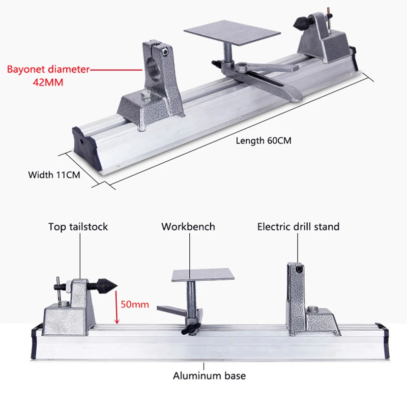 800W Small Woodworking Lathe T - Woodworking Lathe Machine 评论和价格