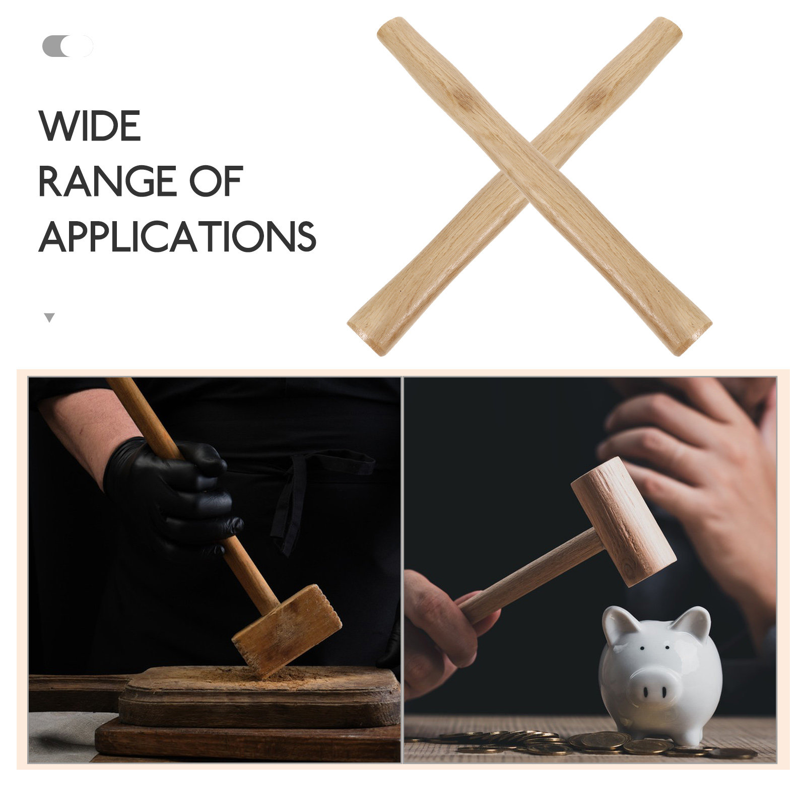2Pcs Solid Ash Wood Hammer Han - Woodworking Workshop Design 评论和价格